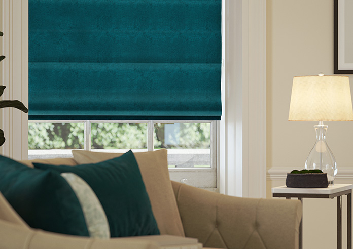 Florence Faux Suede, Ink Blue - Roman Blind - Image 5